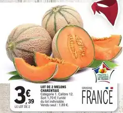 E.Leclerc Lot de 2 melons charentais offre