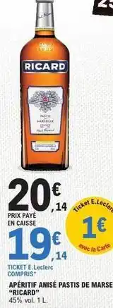 E.Leclerc Ricard - aperitif offre