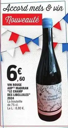 E.Leclerc Vin rouge aop madiran le champ des ibizbulles offre