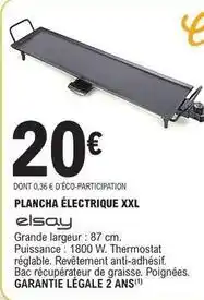 E.Leclerc Elsay - plancha électrique xxl offre