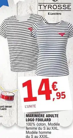 E.Leclerc E.leclerc - mariniere adulte logo foulard offre
