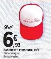 E.Leclerc Casquette personnalisee offre