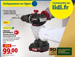 Lidl Parkside - perceuse-vistiques a percussion sans fil offre
