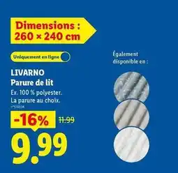 Lidl Livarno - parure de lit offre