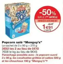 Monop' Menguy's - popcorn salé offre