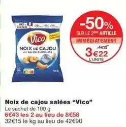 Monop' Vico - noix de cajou salées offre