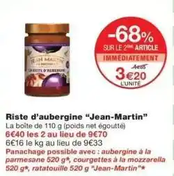 Monop' Jean martin - riste d'aubergine offre