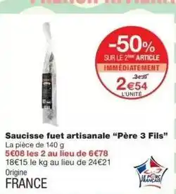 Monop' Saucisse fuet artisanale offre