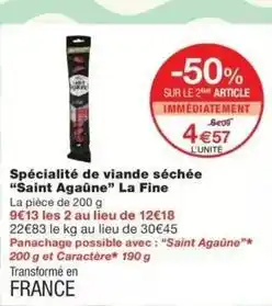 Monop' Spécialité de viande séchée saint agaune offre