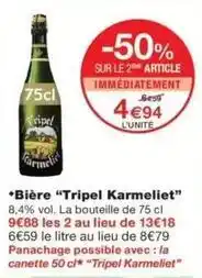 Monop' Tripel karmeliet - bière offre