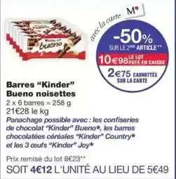 Monop' Kinder - barres offre