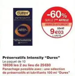 Monop' Durex - préservatifs intensity offre