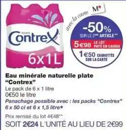 Monop' Contrex - eau minérale naturelle plate offre