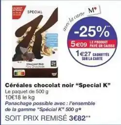 Monop' Céréales chocolat noir offre