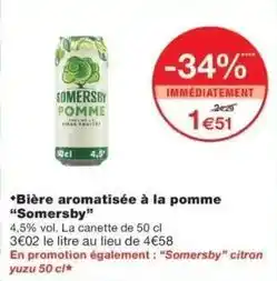 Monop' Bière aromatisée à la pomme offre