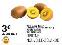 Monop' Zespri - kiwi jaune offre