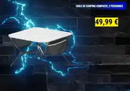 Decathlon Table de camping compacte, 2 personnes offre