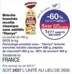 Monop' Harry's - brioche tranchée recette classique sans additifs offre