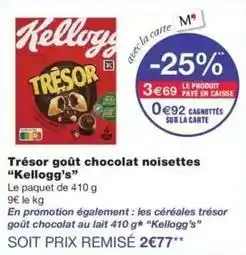 Monop' Kellogg's - tresor goût chocolat noisettes offre