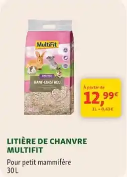 Maxi Zoo Multifit, - litière de chanvre offre