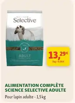Maxi Zoo Alimentation complète science selective adulte offre