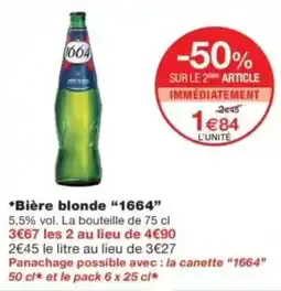 Monop' 1664 Bière blonde offre