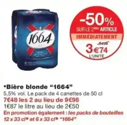 Monop' 1664 Bière blonde offre