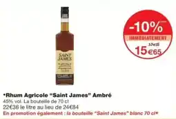 Monop' Saint James Rhum Agricole Ambré offre
