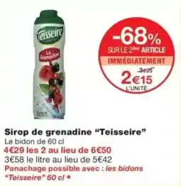 Monop' Teisseire Sirop de grenadine offre