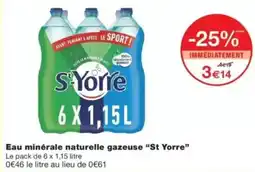Monop' St Yorre Eau minérale naturelle gazeuse offre