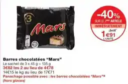 Monop' Mars Barres chocolatées offre
