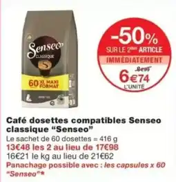 Monop' Senseo Café dosettes compatibles Senseo classique offre