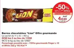 Monop' Lion Barres chocolatées offre