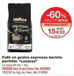 Monop' Lavazza café en grains espresso barista perfetto offre