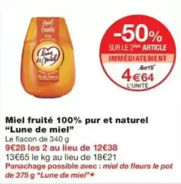 Monop' Lune de miel Miel fruité offre