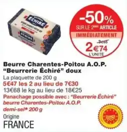 Monop' ÉCHIRE Beurre Charentes-Poitou A.O.P. offre