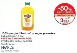 Monop' ANDROS oranges pressées offre