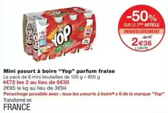 Monop' Yop Mini yaourt à boire offre