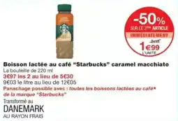 Monop' Starbucks Boisson lactée au café caramel macchiato offre