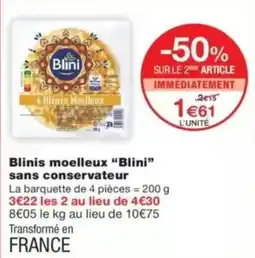 Monop' Blini Blinis moelleux offre