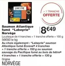Monop' Labeyrie Saumon Atlantique fumé offre