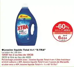 Monop' XTRA Lessive liquide Total 4+1 offre