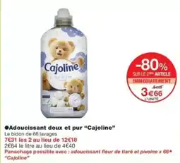 Monop' Cajoline Adoucissant doux et pur offre