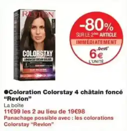 Monop' Revlon Colorstay 4 châtain foncé offre