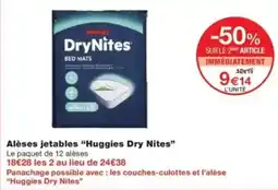 Monop' Huggies Alèses jetables offre