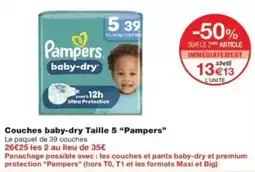 Monop' Pampers couches baby-dry offre