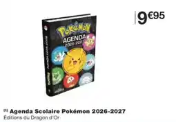 Monop' Pokémon Agenda Scolaire 2026-2027 offre