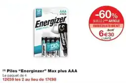 Monop' Energizer Piles Max plus AAA offre