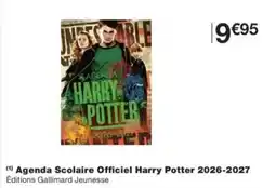 Monop' Éditions Gallimard Jeunesse Agenda Scolaire Officiel Harry Potter offre