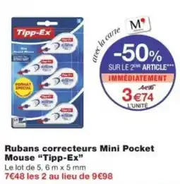 Monop' Tipp-Ex Rubans correcteurs Mini Pocket Mouse offre